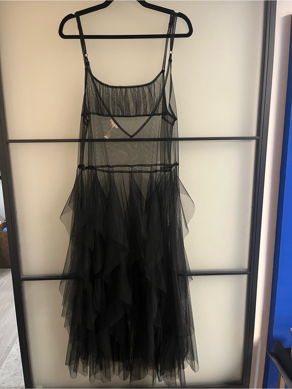 Free People Black Sheer Layered Tulle Slip Dress - All About You Slip - Picture 3 of 11